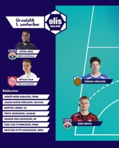 Afturelding, Valur og Þór með tvo menn hvert í liði umferðarinnar